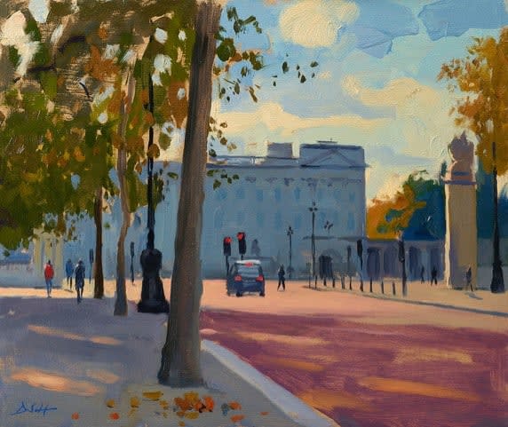 Daisy Sims Hilditch, Afternoon Light, Autumn Leaves by Buckingham Palace