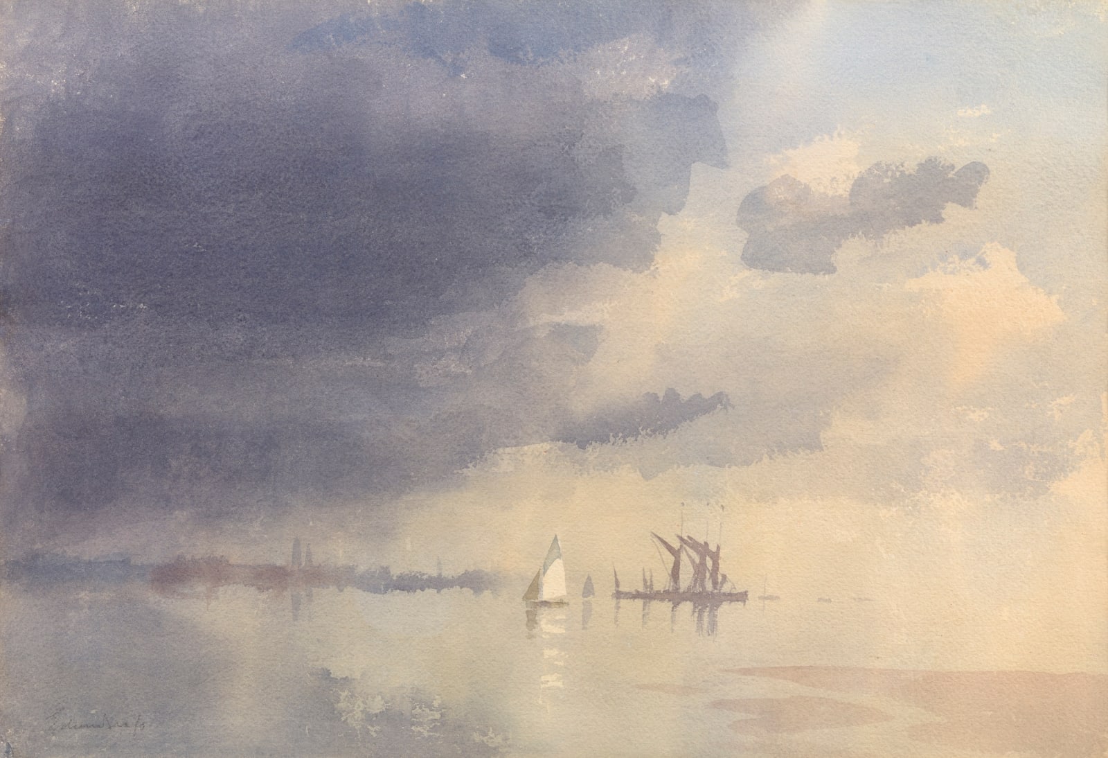 Edward Seago, Boats on the river