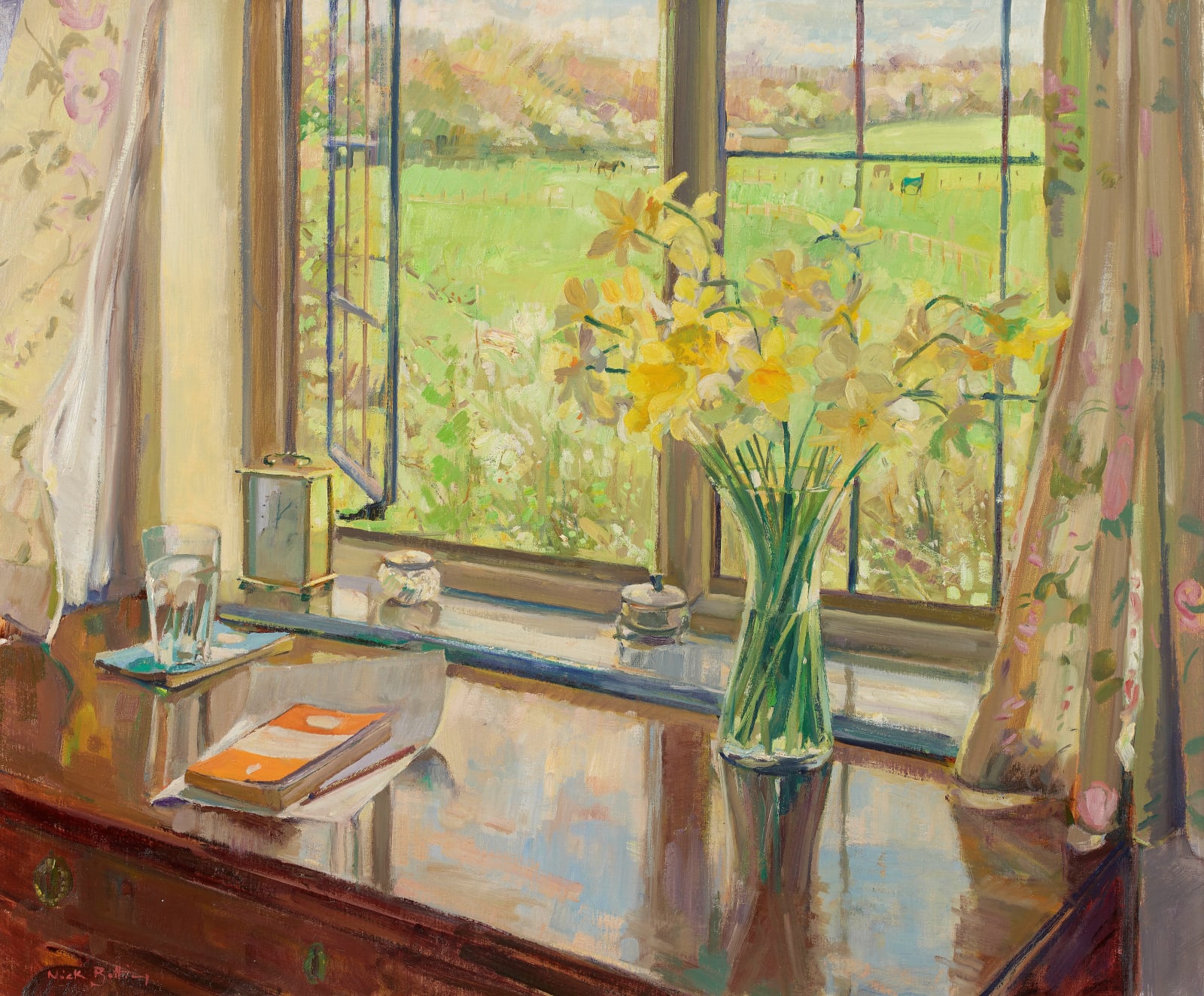Nick Botting, Countryside Still Life with Daffodils