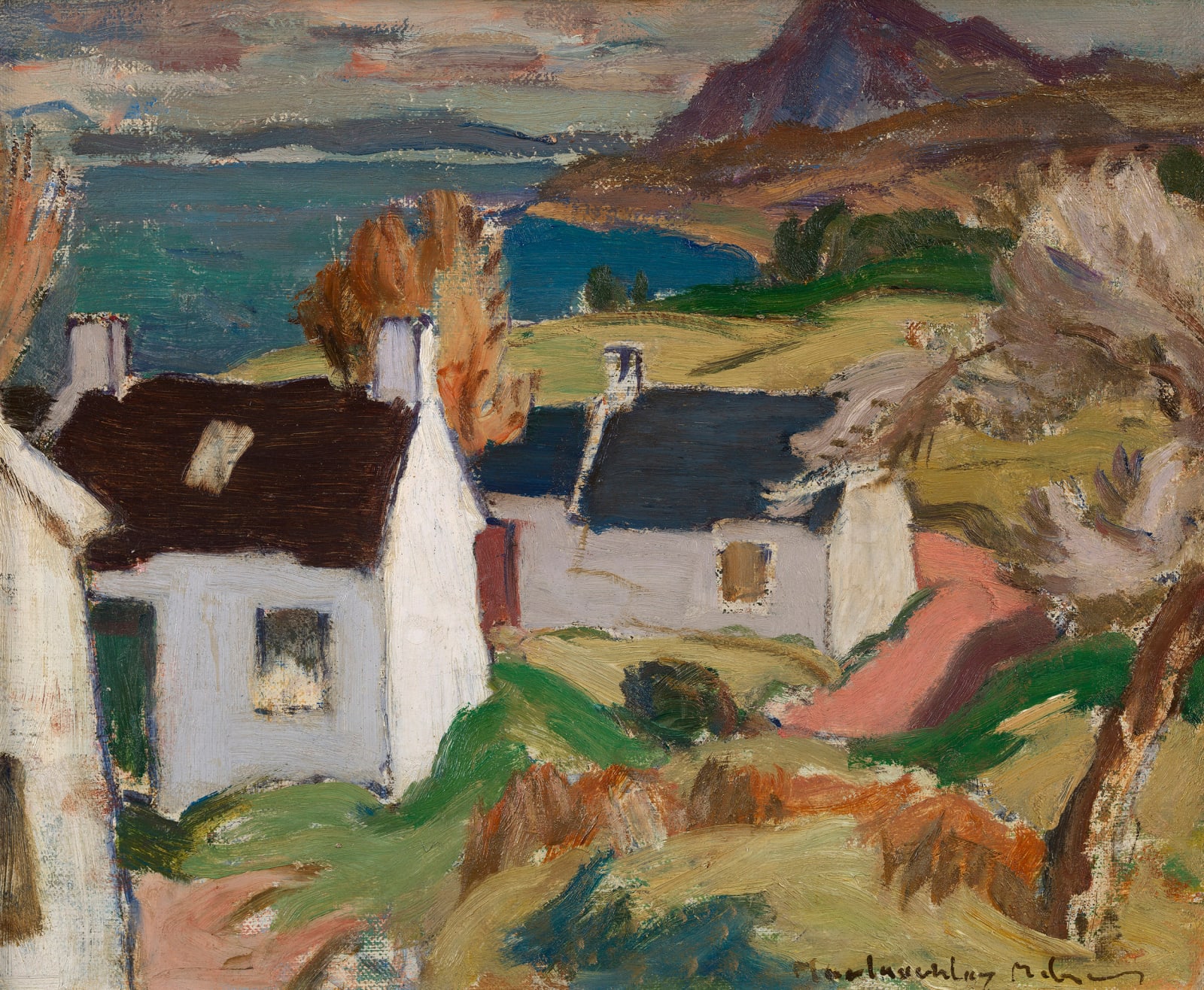 John Maclauchlan Milne, Cottages at Arran, circa 1940s