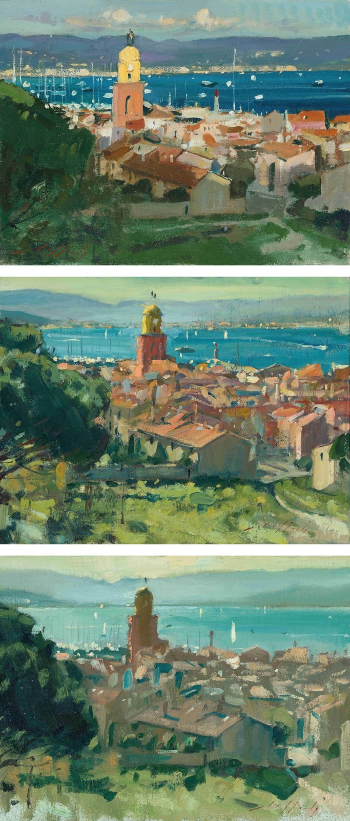 Paul Rafferty, 21. A Day in St Tropez (Triptych), 2022