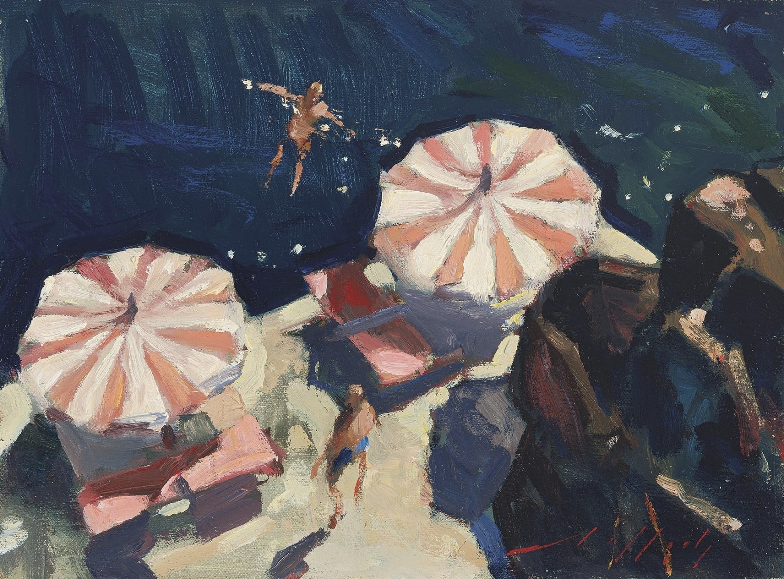 Paul Rafferty, 45. Pink Parasols - study