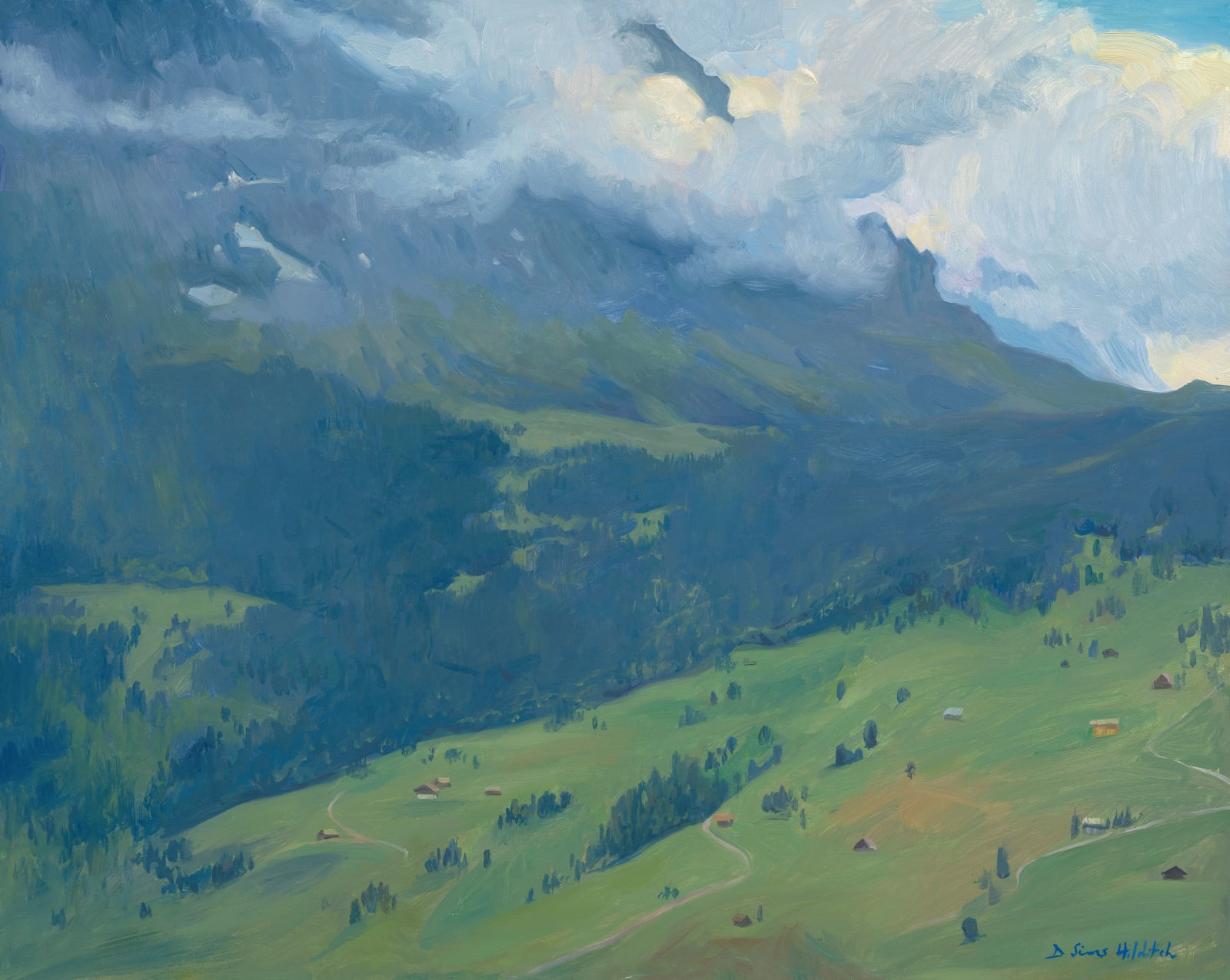 Daisy Sims Hilditch, Cloud over the Eiger, Autumn approaching