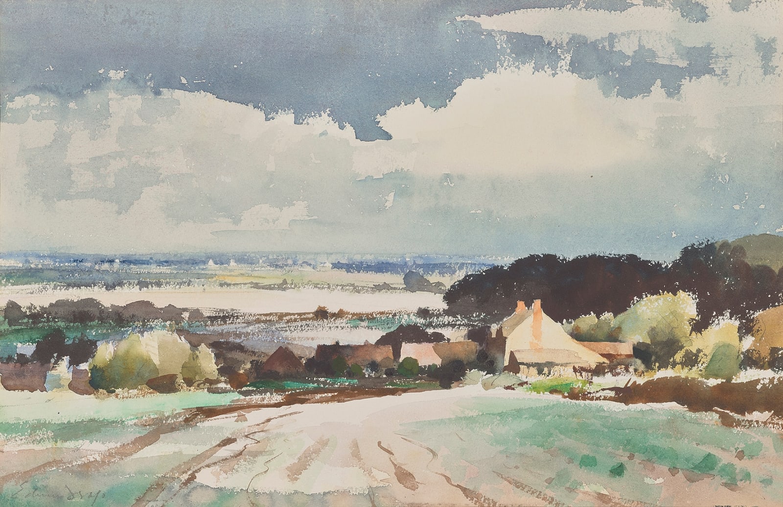 Edward Seago, Landscape near Martham, Norfolk