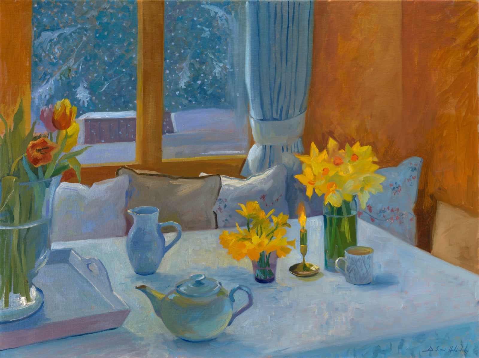 Daisy Sims Hilditch, Still Life with Daffodils, Grindelwald, 2023