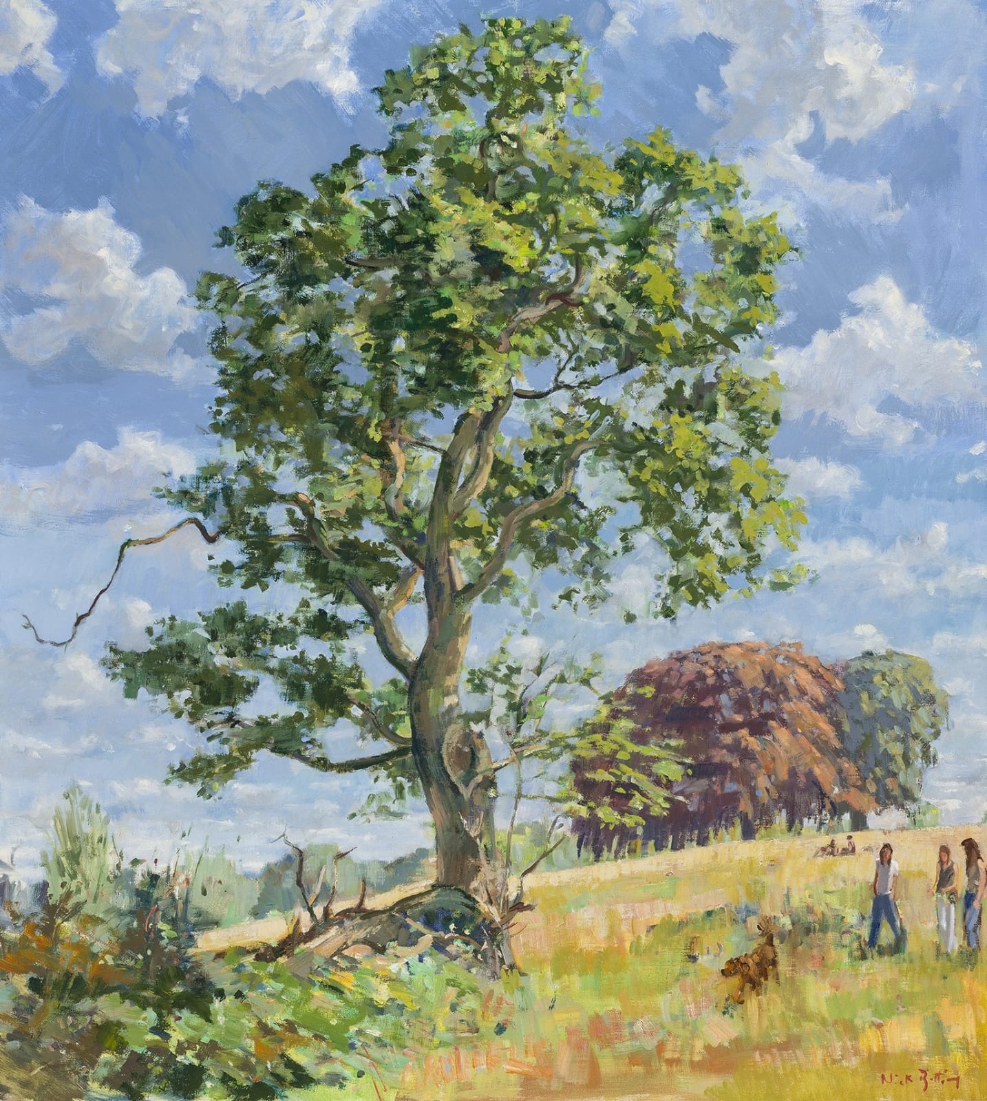 Nick Botting, The old oak in the middle of summer