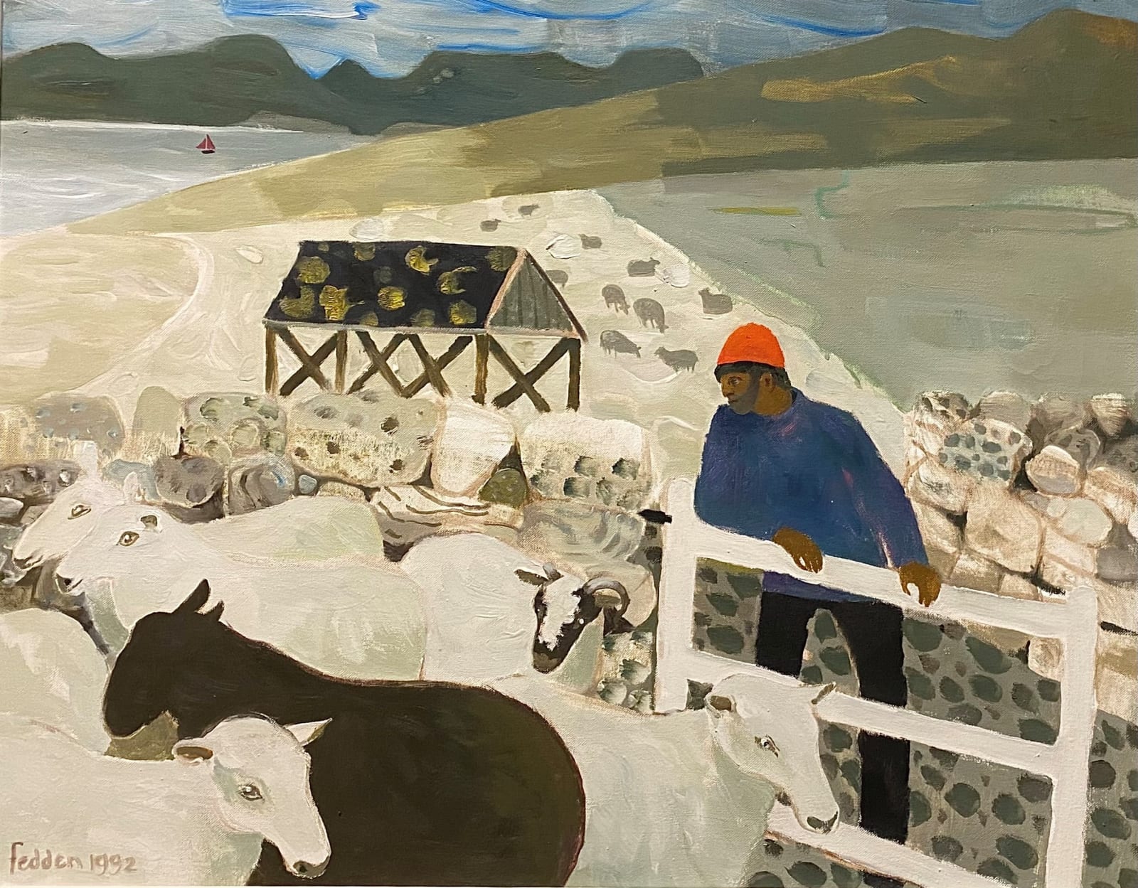 Mary Fedden, Highland Sheep, 1992