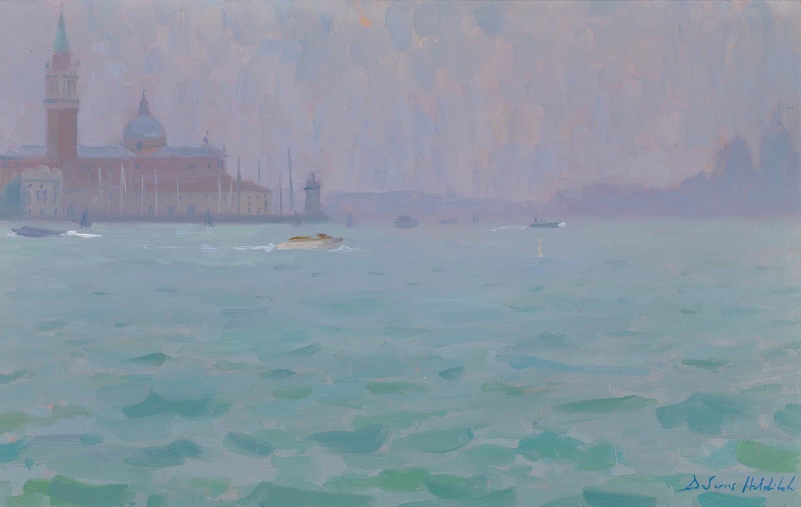 Daisy Sims Hilditch, San Giorgio in fog from Arsenale, 2023