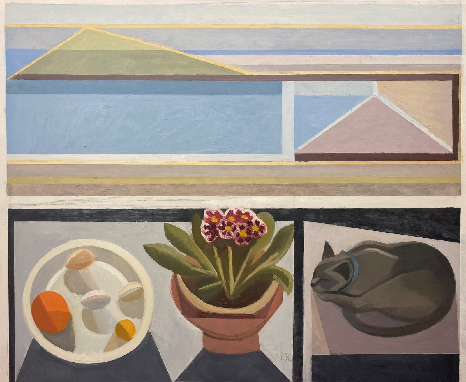 Debbie Urquhart, Still Life with Sleeping Cat