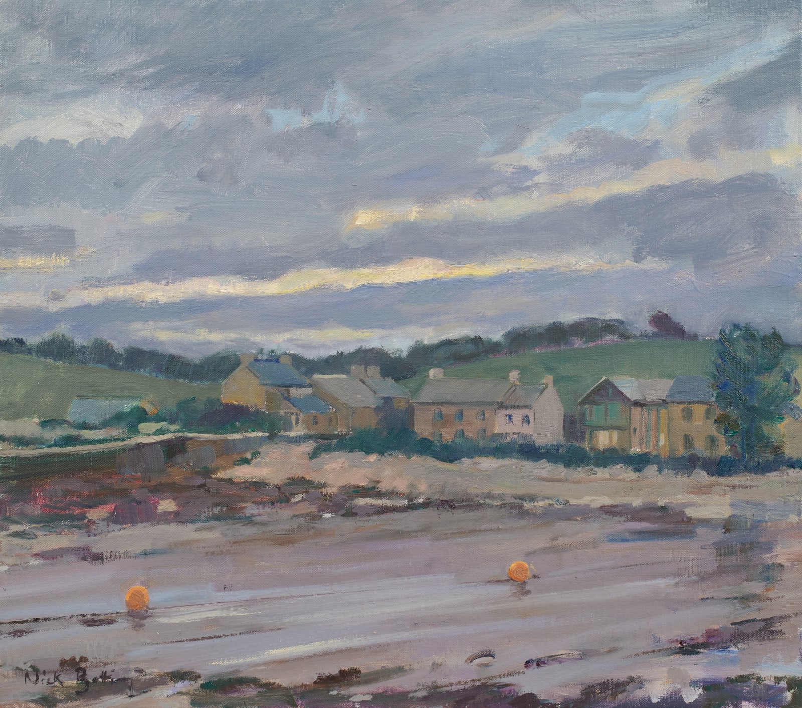 Nick Botting, Cottages at Dusk, Tresco