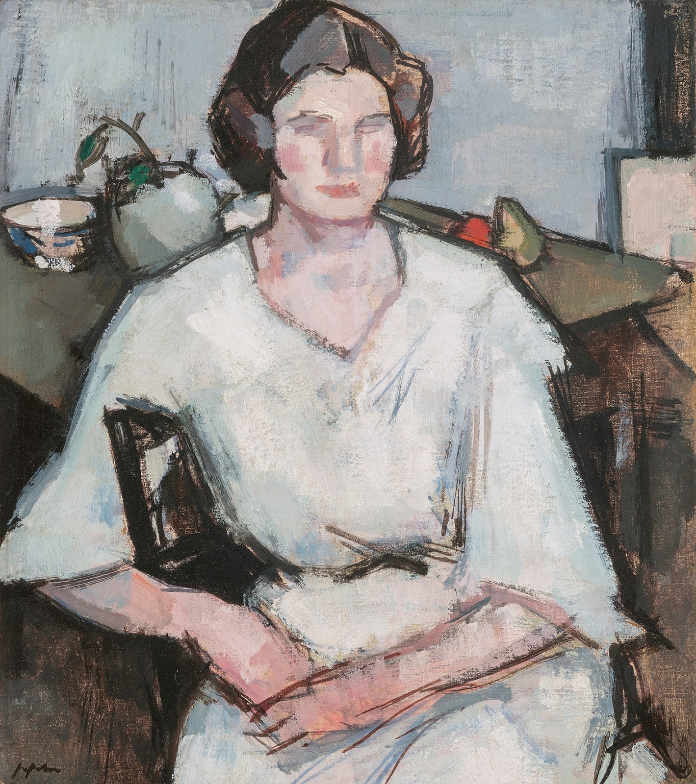 S J Peploe, Model Resting, circa 1925
