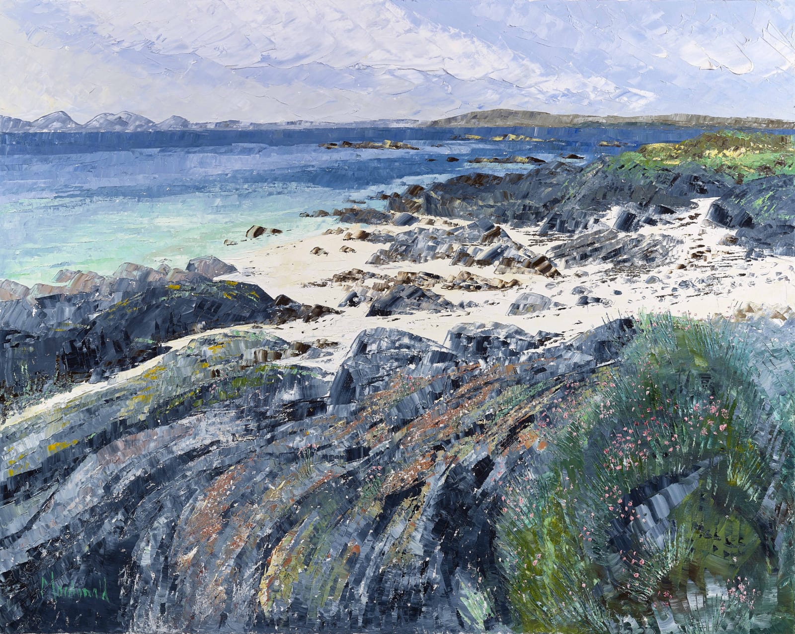 Frances Macdonald, Thrift and Lichen on the Rocks, Ronachan