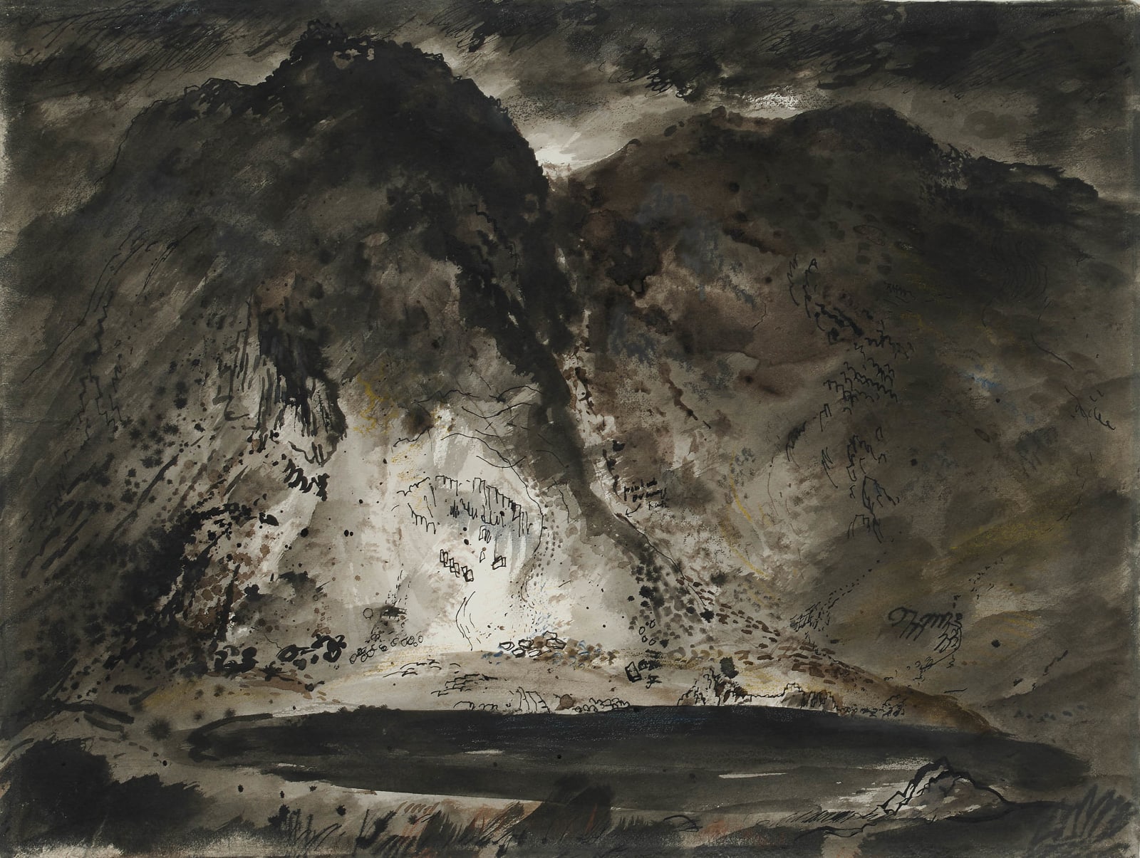 John Piper, Study for Rise of the Dovey, circa 1945