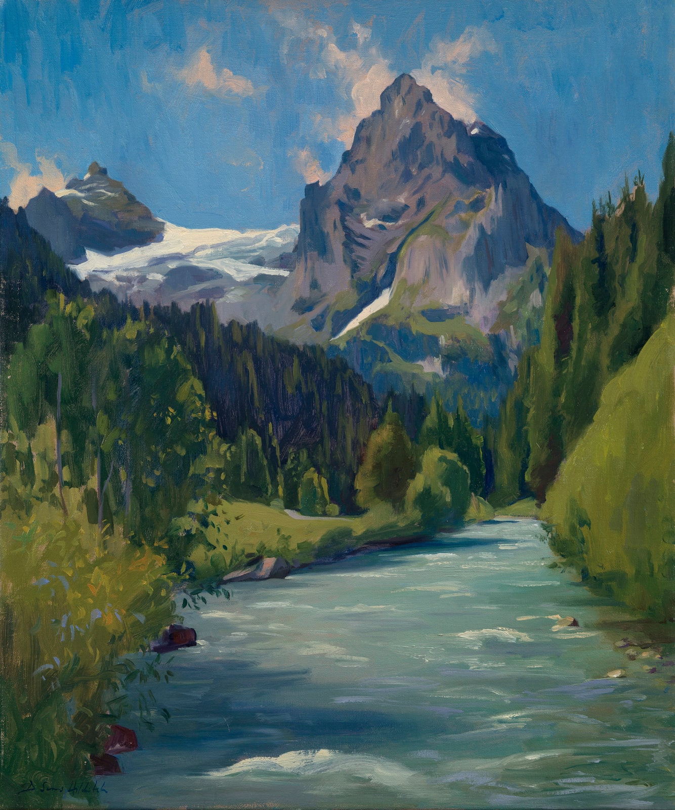 Daisy Sims Hilditch, Deep blue skies, the Rosenlaui Glacier