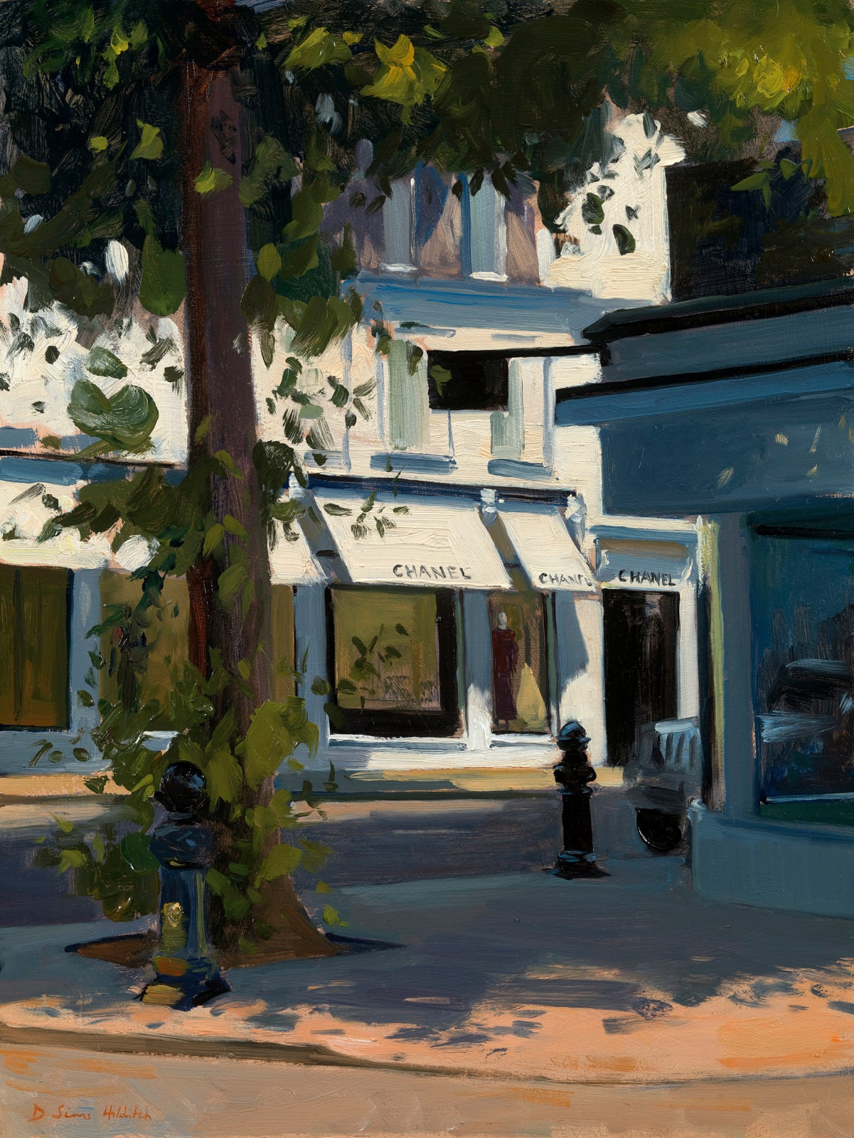 Daisy Sims Hilditch, Summer afternoon dappled light, Chanel on the corner of Walton Street