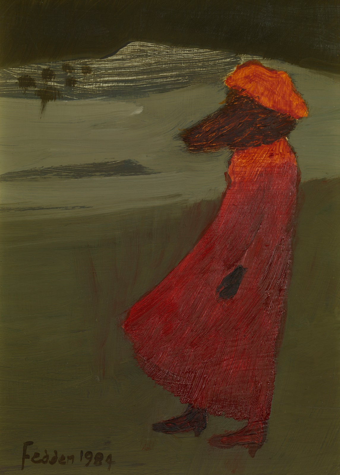 Mary Fedden, Girl in Red, 1984