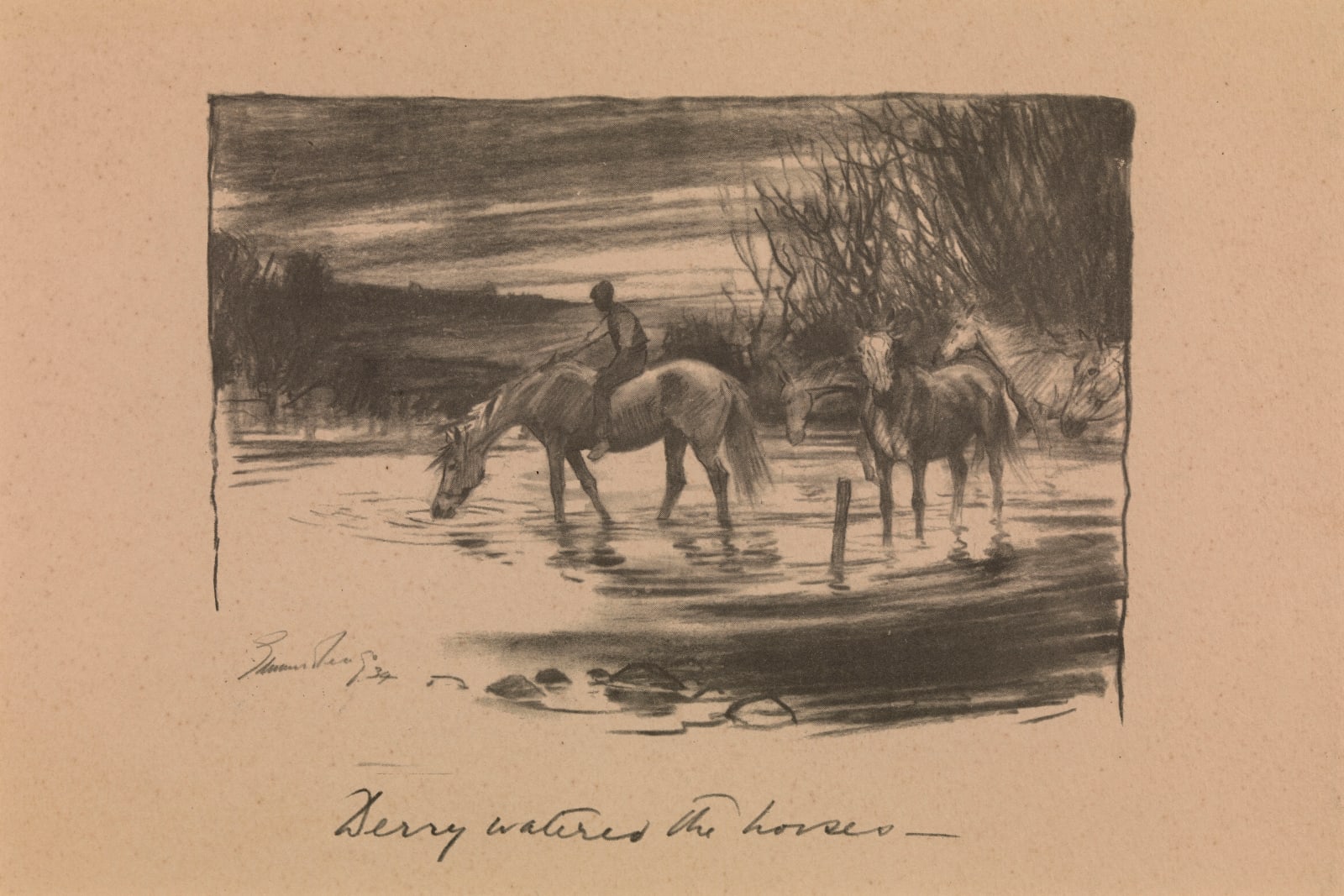 Edward Seago, Derry Watered the Horses, 1934