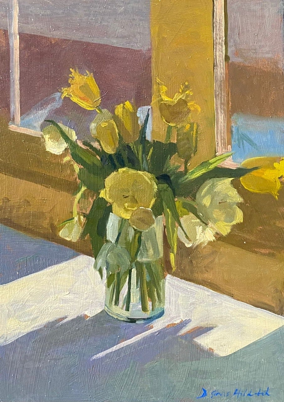 Daisy Sims Hilditch, Tulips by the Window, Grindelwald