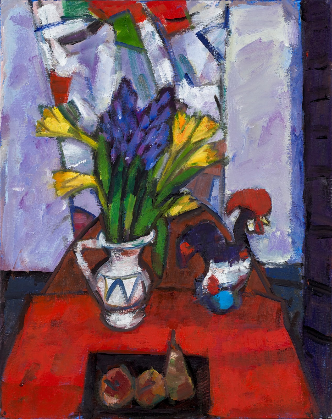 Archie Forrest, Flowers with Deco Scarf, 2022