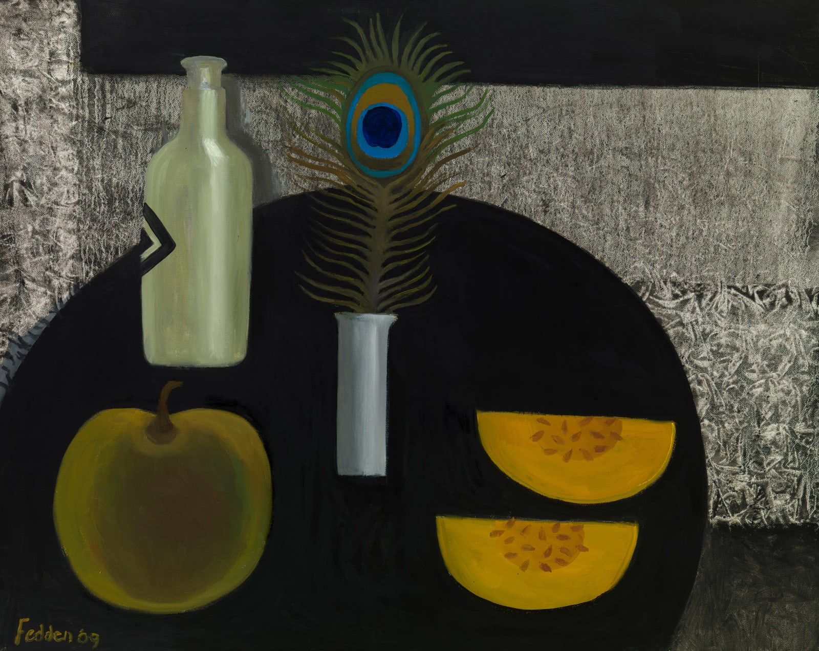 Mary Fedden, Peacock Feathers and Still Life, 2009
