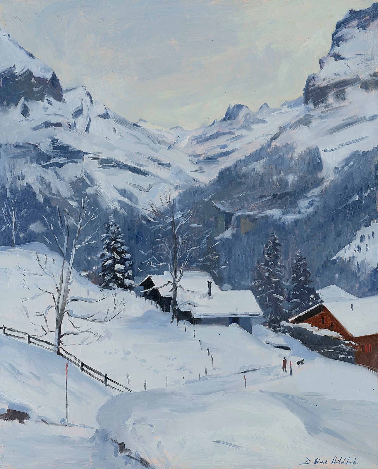 Daisy Sims Hilditch, A Winter's Walk, Switzerland