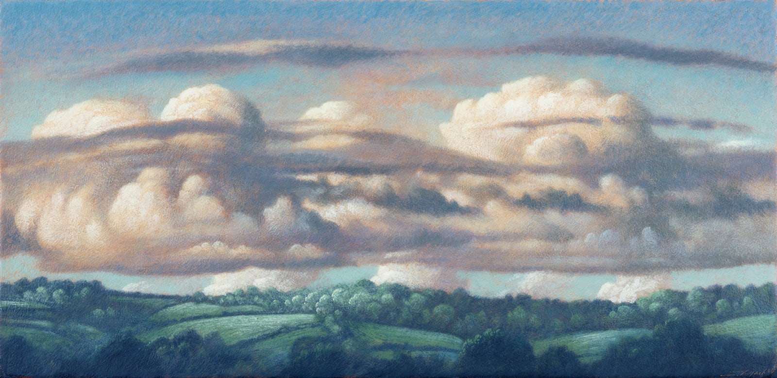James Lynch, Towering Cumulus over the Poldens, 2024