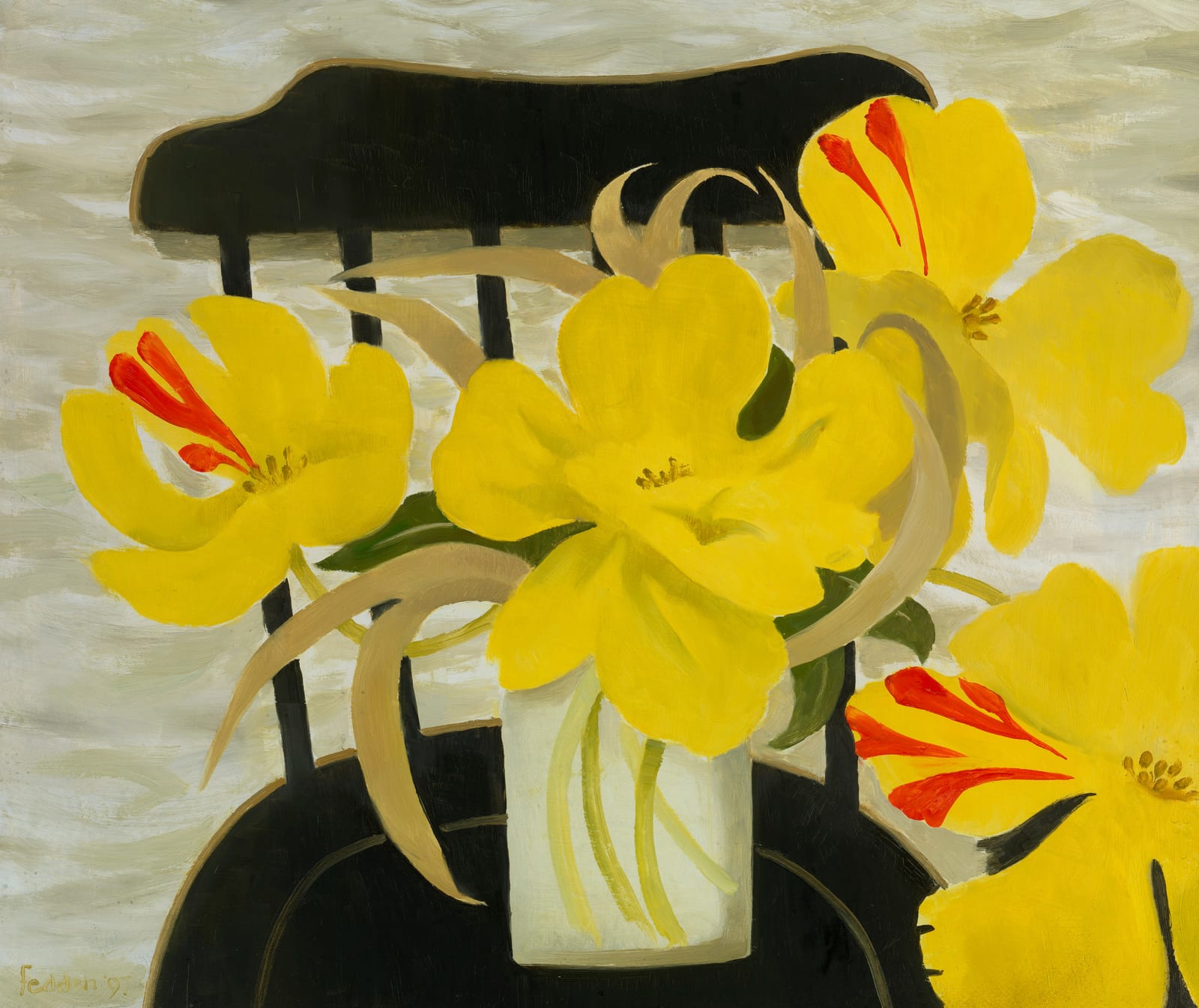 Mary Fedden, Yellow tulips, 1997