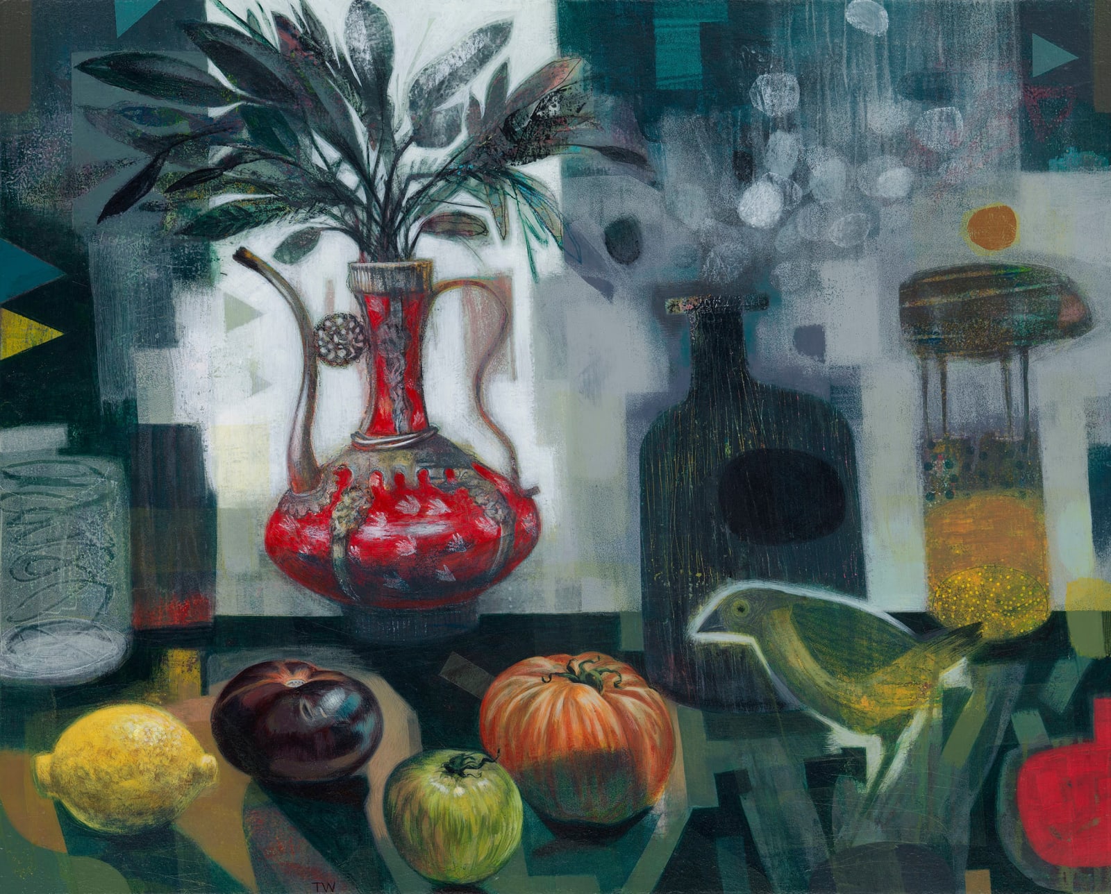 Tom Wood, Still Life with Red Pot, 2022