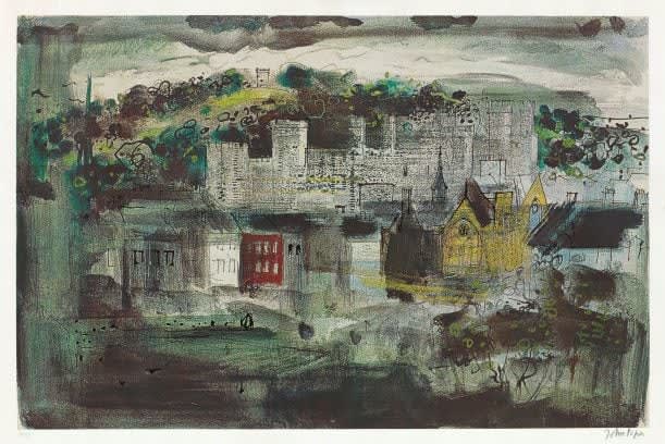 John Piper, Caernarvon Castle II, 1971