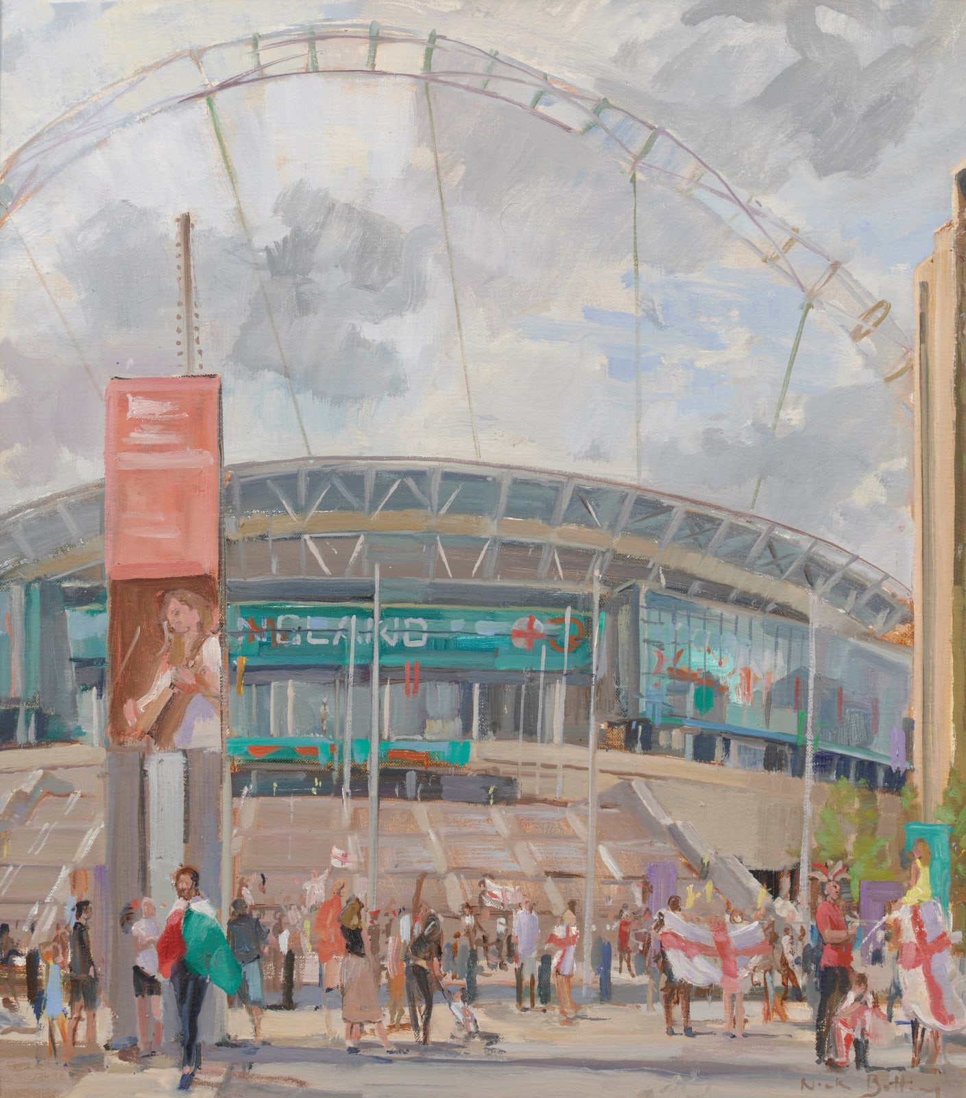 Nick Botting, Wembley Stadium from Olympic Way - The Euro Finals