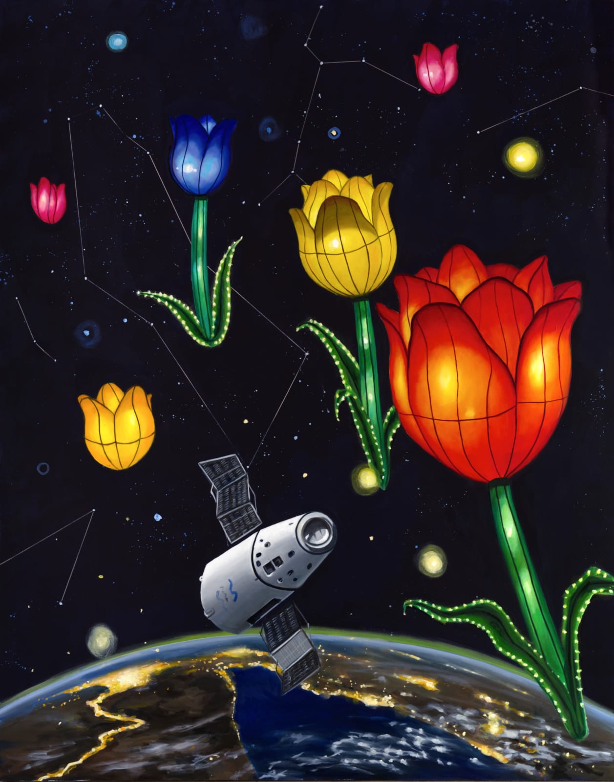 Julia Curylo, Tulips in cosmos, 2023