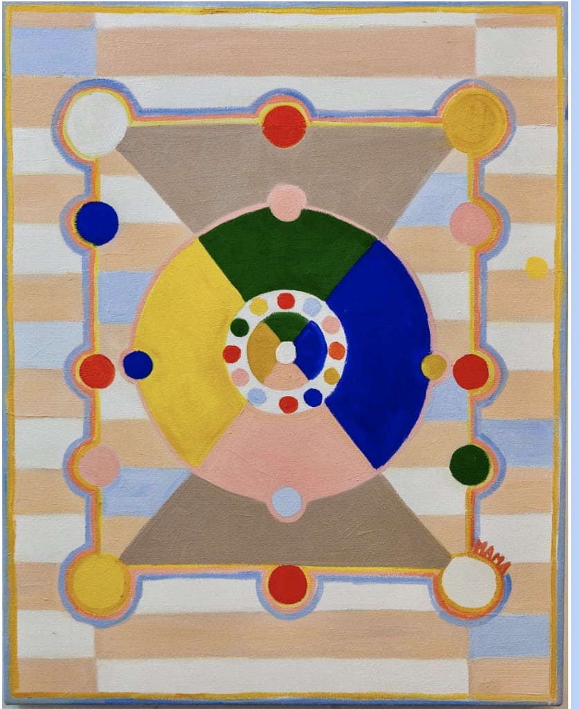 Crystalle Lacouture, Hourglass in the Stacks, 2021