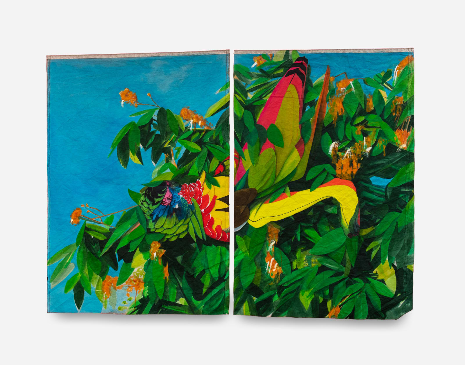 Yaron Michael Hakim, Self-Portrait as a Scarlet-Shouldered Red-Winged Parrotlet, 2021