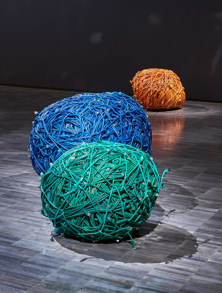 Jean Shin, E-Bundle (Blue G.D.) , 2020