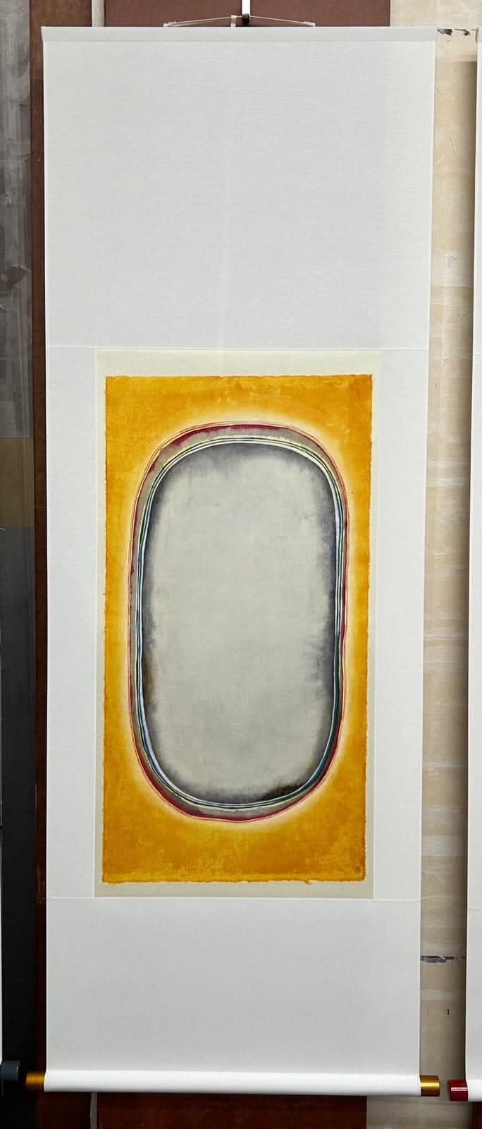 Yuri Shimojo, Mirror 6 (Golden Oval), 2024