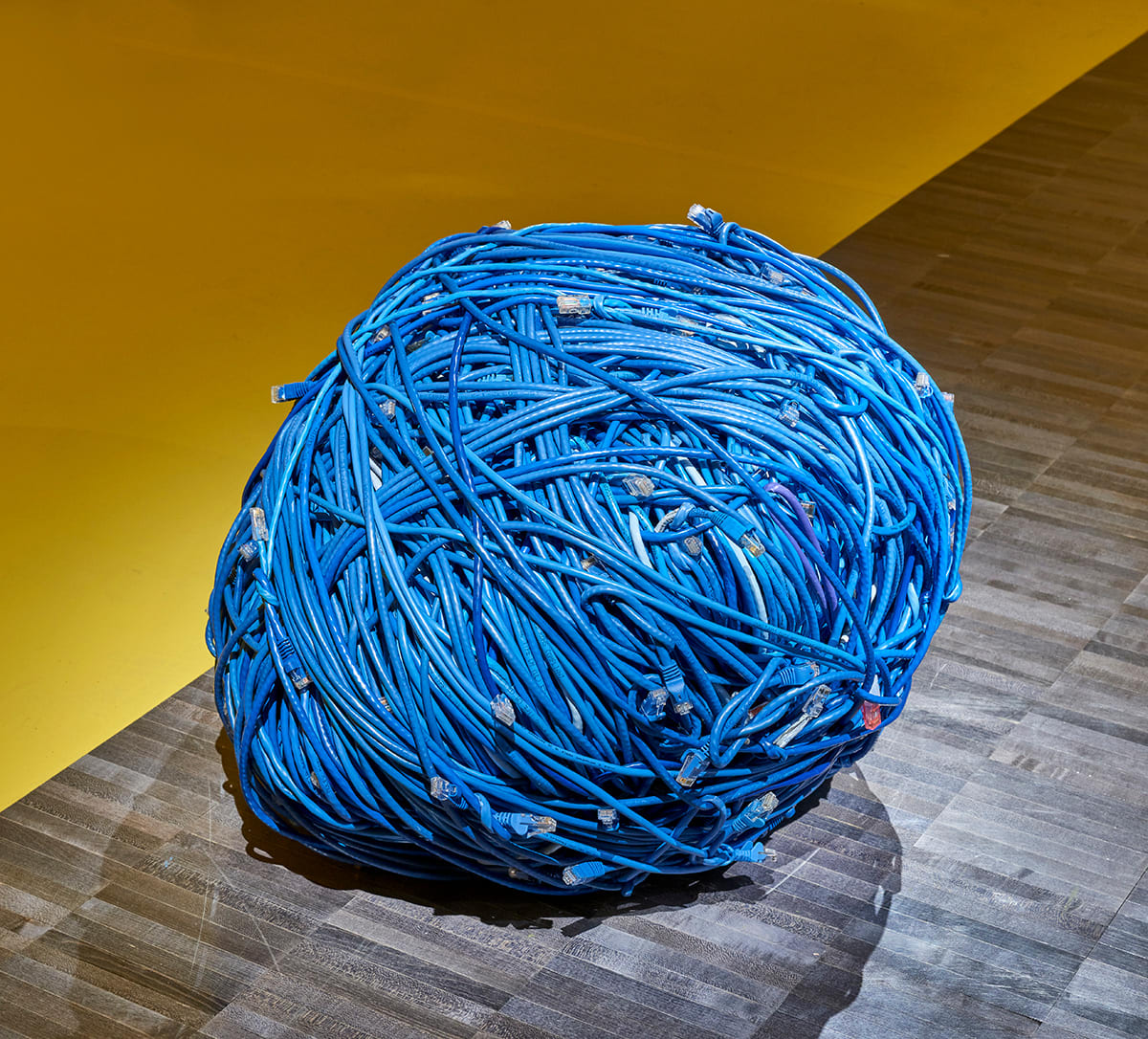 Jean Shin, E-Bundle (Blue G.D.) , 2020