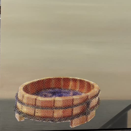 Bryce Delplanque, Le seau à corde : Nature Morte, 2023