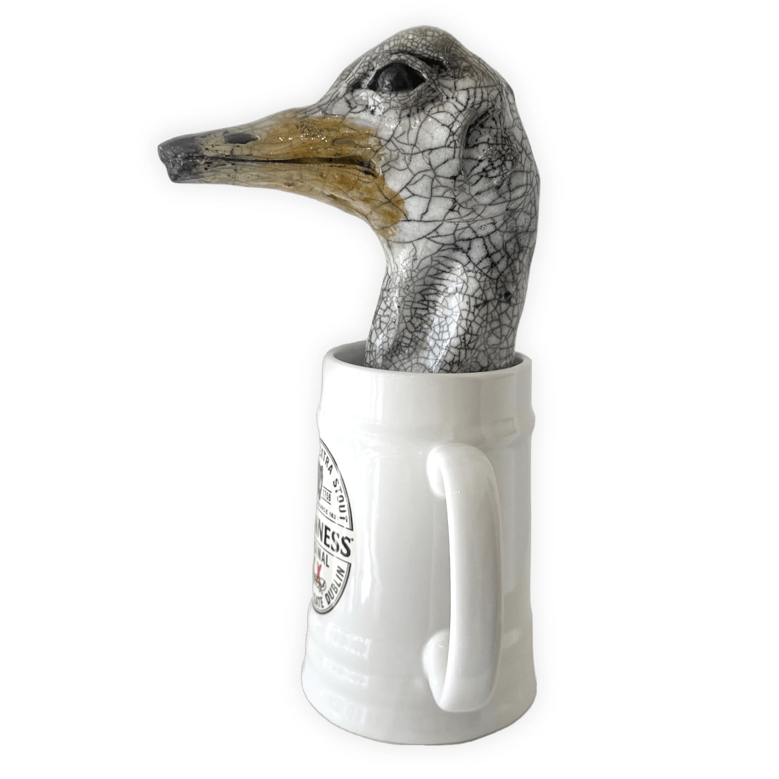 R & B Ceramics, Ostrich in Guinness Jug, 2025