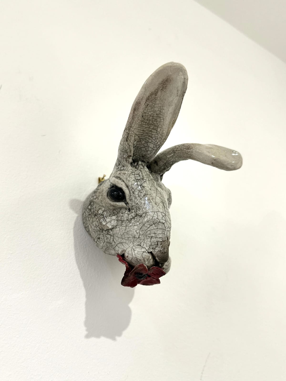 R & B Ceramics, Hare Head with Poppy, 2025