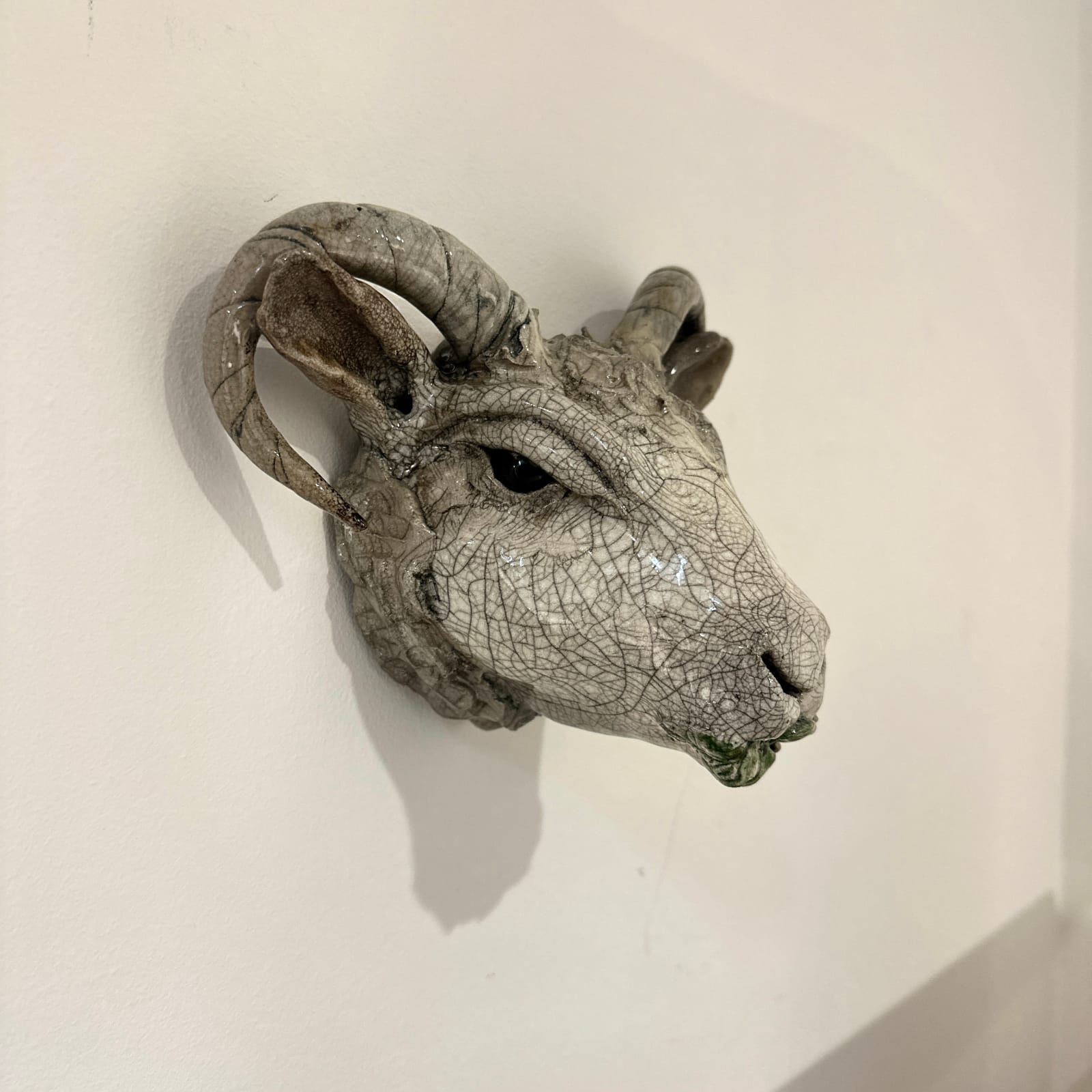 R & B Ceramics, Sheep Head with Flower, 2025