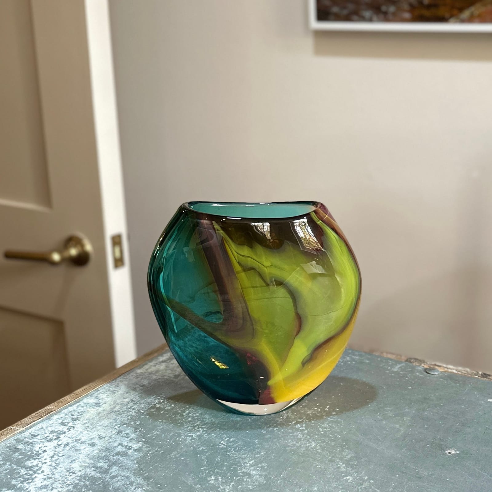 Phil Atrill, Small Copper Blue Horizon Vase, 2025