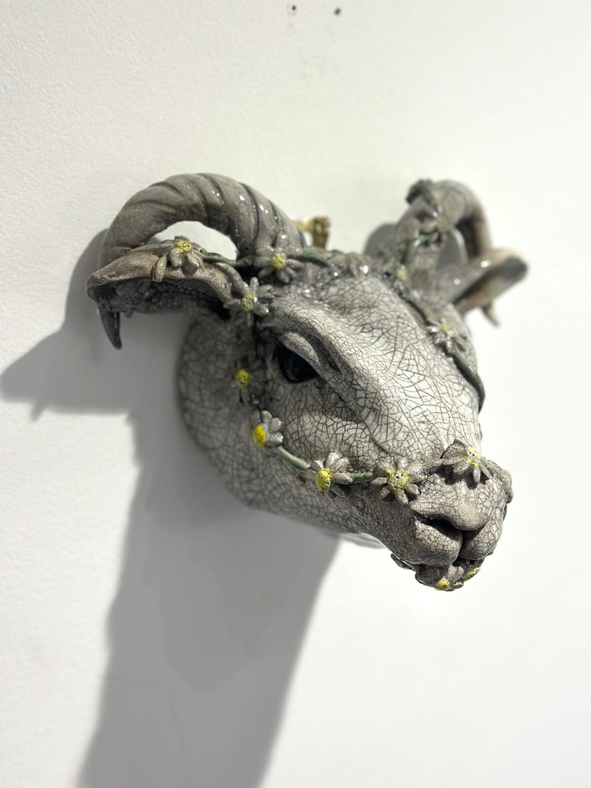 R & B Ceramics, Sheep Head with Daisy Chain, 2025