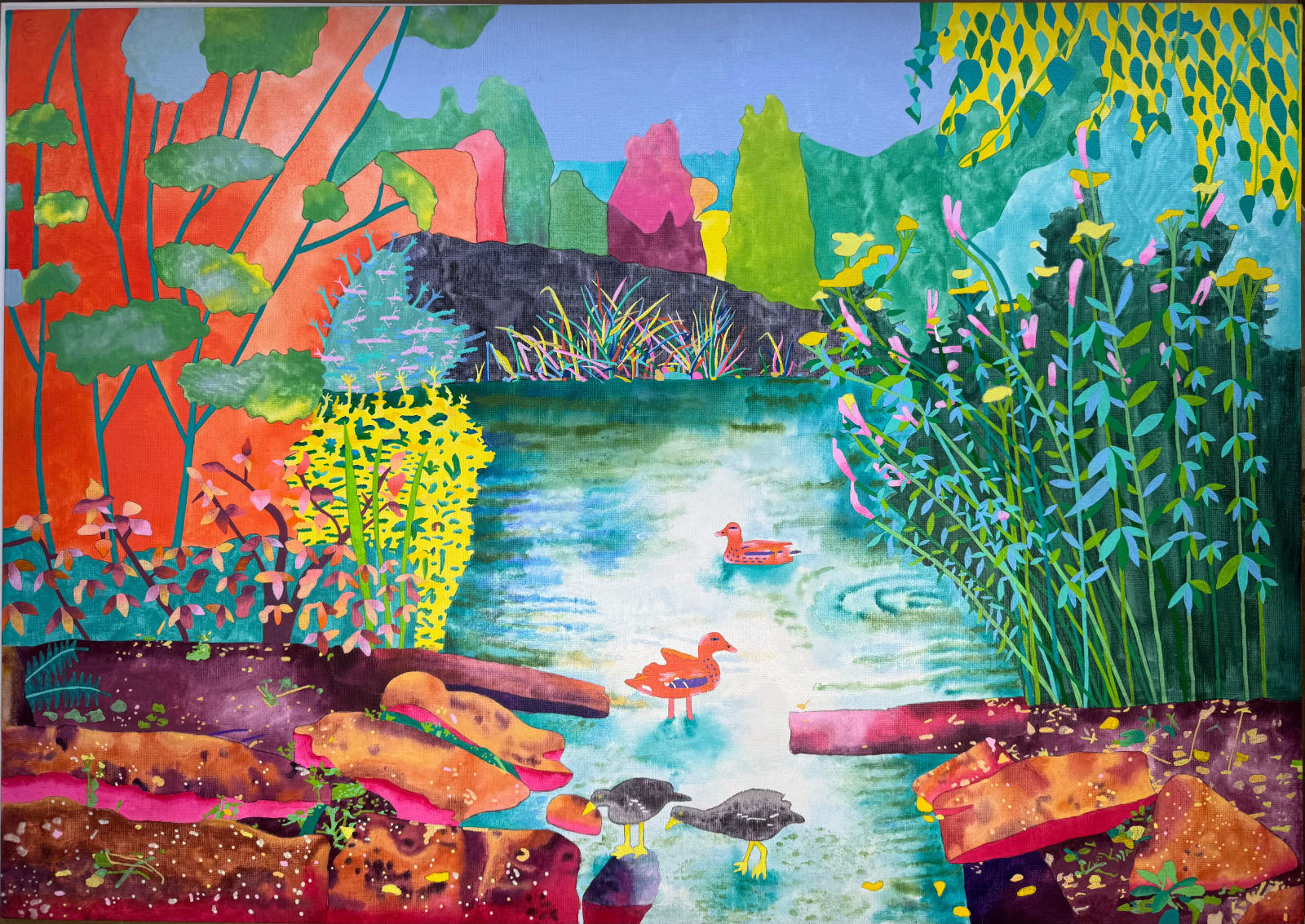 Cecilia Caulder, Ducks and Waterhens, Isabella Plantation, 2025