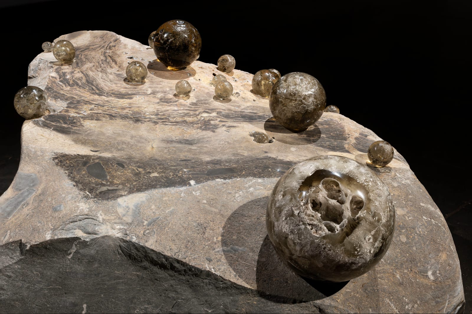 Neha Choksi, Release imperfect from every pore. Suspire: hold. Held within. Strike off every dust breath. Force each exhalation in sync., 2023-2024