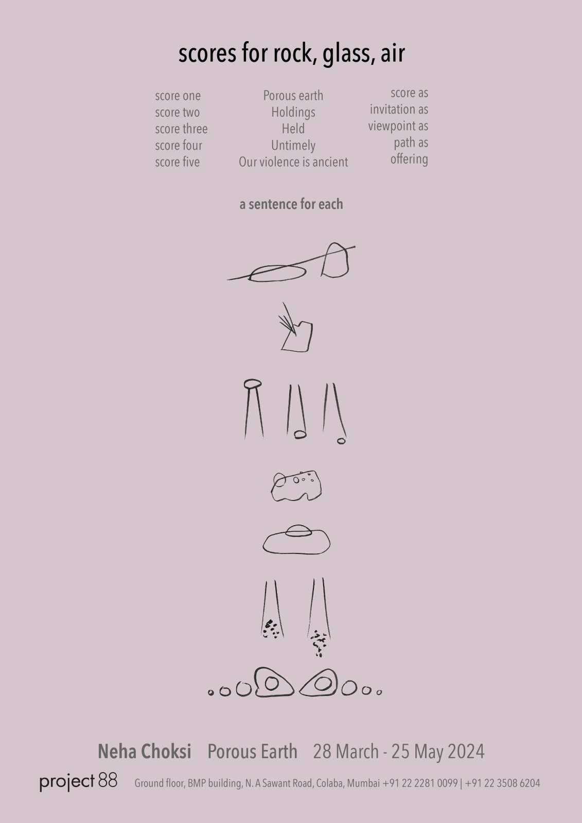 Neha Choksi, Porous Earth Scores, 2024