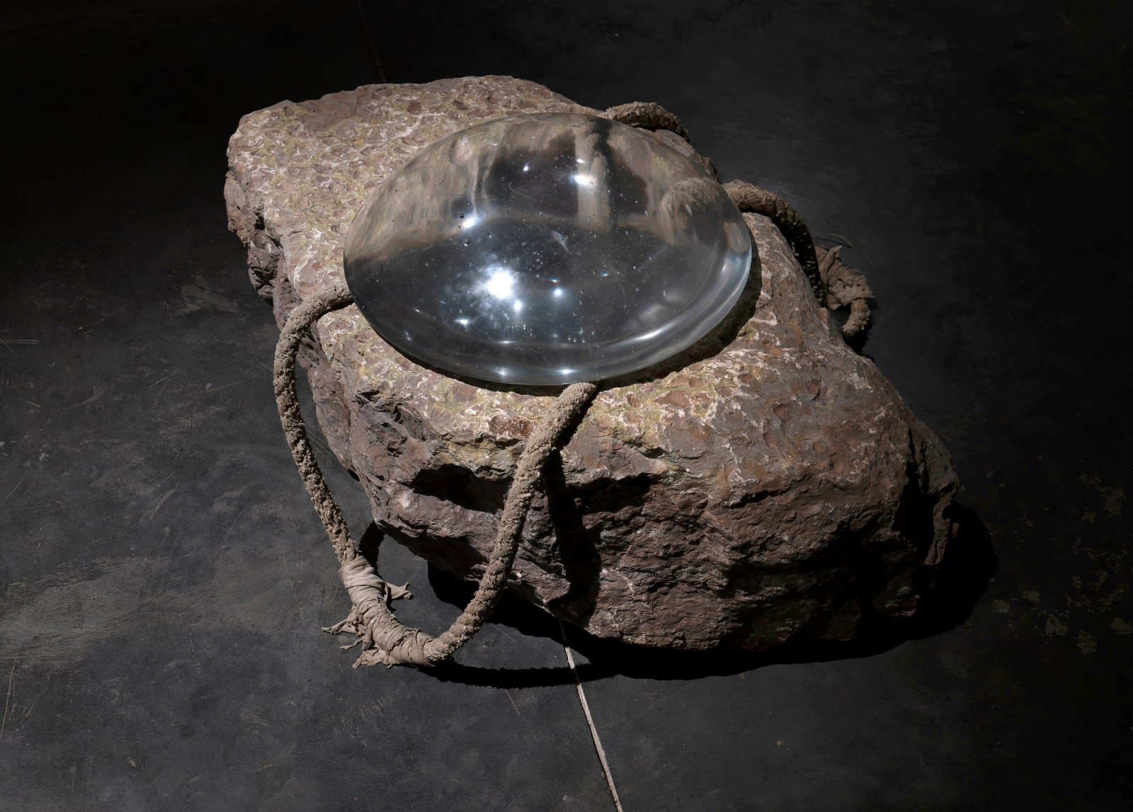 Neha Choksi, Watch the void exhale the weight of the sky. Hold wide the void. Held upon. Tug the cosmos and let it fall. Drag the hole to light., 2023-2024