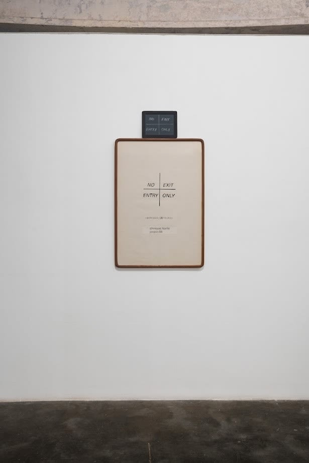 Shreyas Karle, Exiting And Entering A Drawing. (Framed Drawing)& Tracing Entry & Exit (Framed), 2023