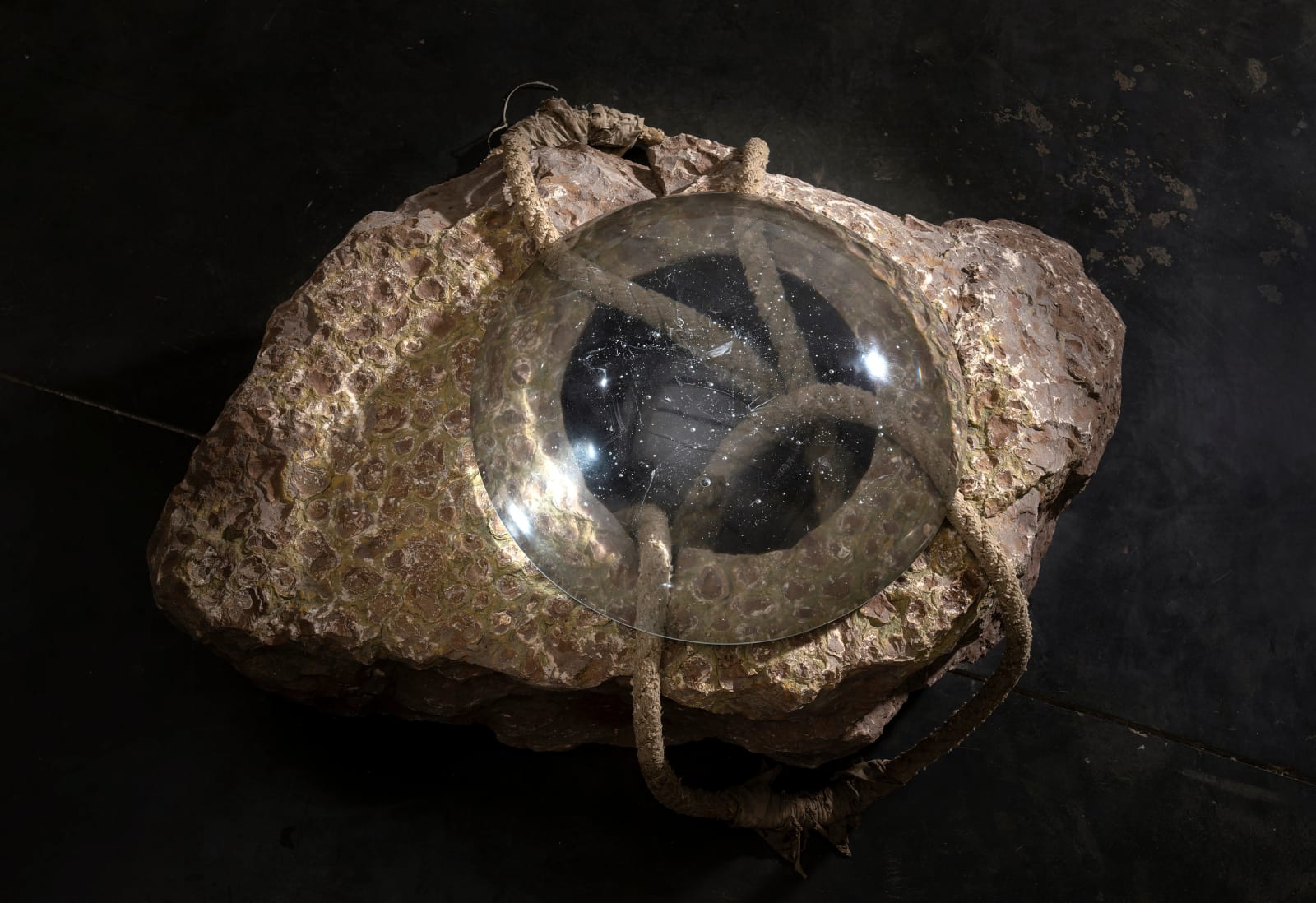 Neha Choksi, Watch the void exhale the weight of the sky. Hold wide the void. Held upon. Tug the cosmos and let it fall. Drag the hole to light., 2023-2024