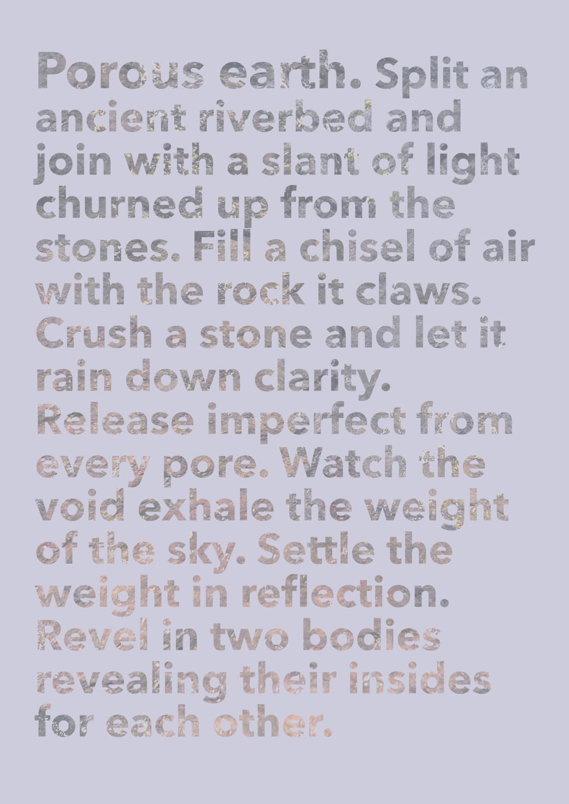 Neha Choksi, Porous Earth Scores, 2024