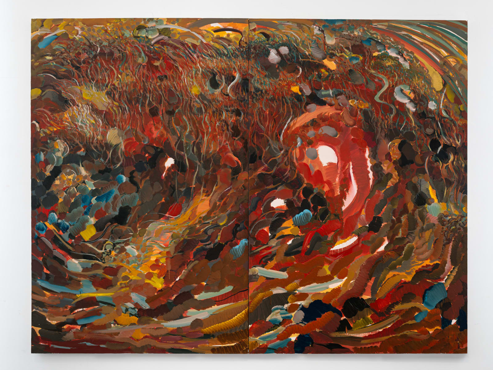 Amitesh Shrivastava, Feeling Brown (Diptych), 2023 - 2024